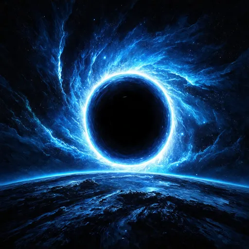 Prompt: A black hole, in fantasy concept art style