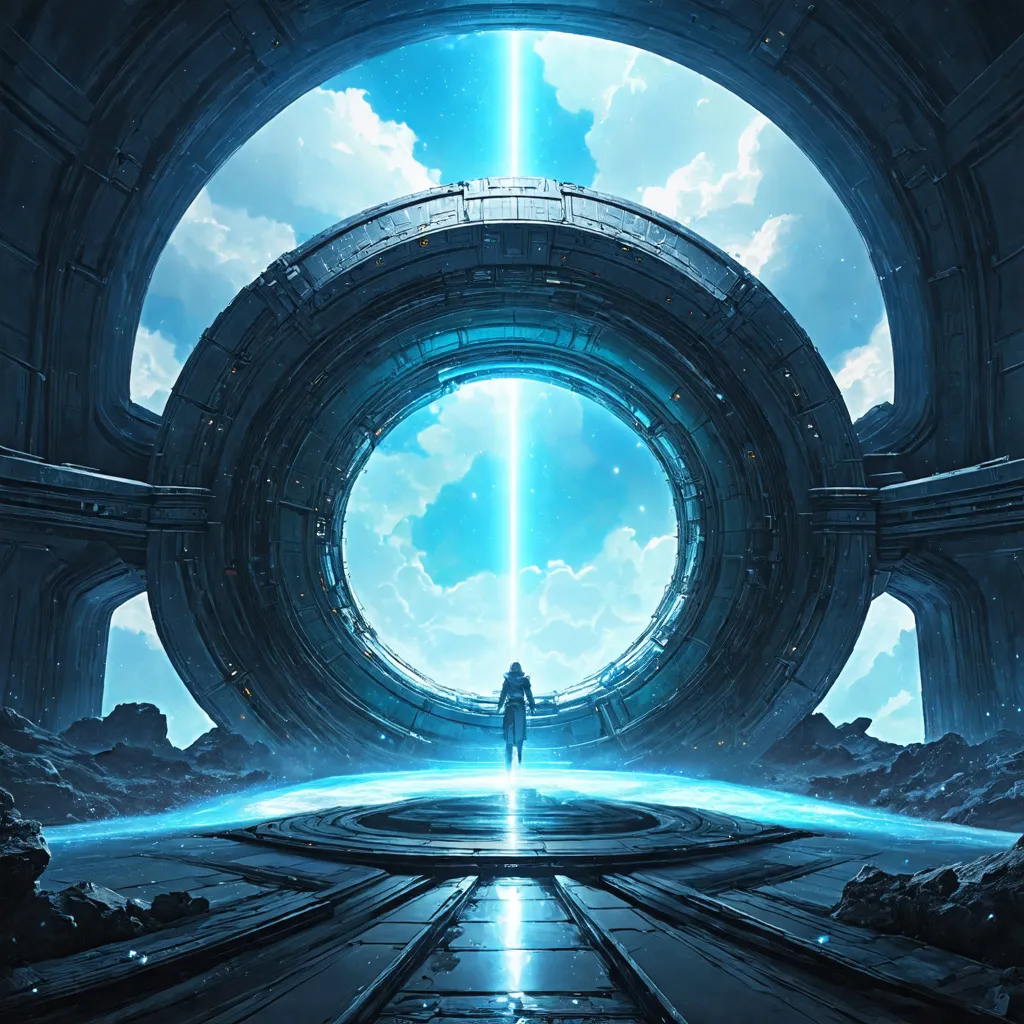 Prompt: A fantasy concept art version of a Stargate