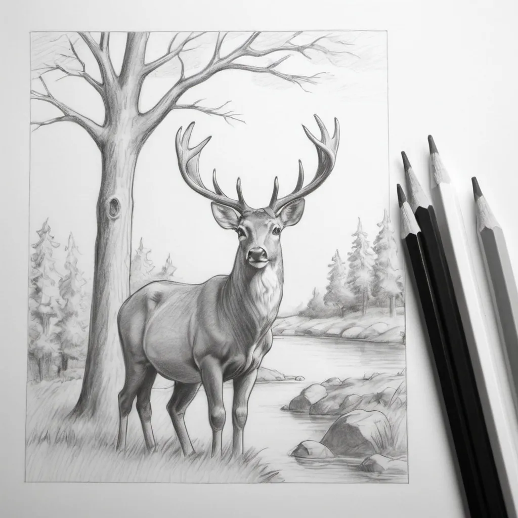 Prompt: Create a series of blank pencil sketches suitable for coloring. Each sketch should be a simple, clean line drawing without any colors filled in. The drawings should be suitable for educational purposes and should include a variety of subjects such as nature scenes, animals, and everyday objects. The sketches should be designed to encourage creativity and allow students to fill in colors as per their preference.