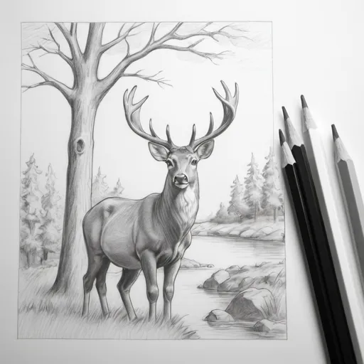 Prompt: Create a series of blank pencil sketches suitable for coloring. Each sketch should be a simple, clean line drawing without any colors filled in. The drawings should be suitable for educational purposes and should include a variety of subjects such as nature scenes, animals, and everyday objects. The sketches should be designed to encourage creativity and allow students to fill in colors as per their preference.