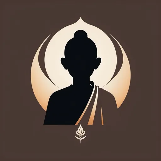 Prompt: Monk logo for spiritual channel 