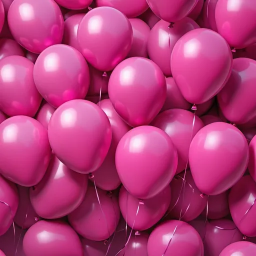 Prompt: multiple magenta ballons overlaping each others showind different sizes, all ballons must fullfill the whole image 