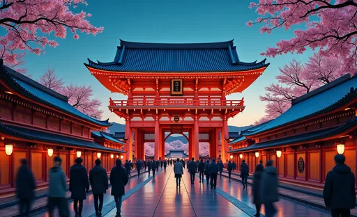 Prompt: beautiful wavy digital art of senso-ji temple in tokyo