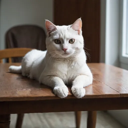 Prompt: Cat on the table 