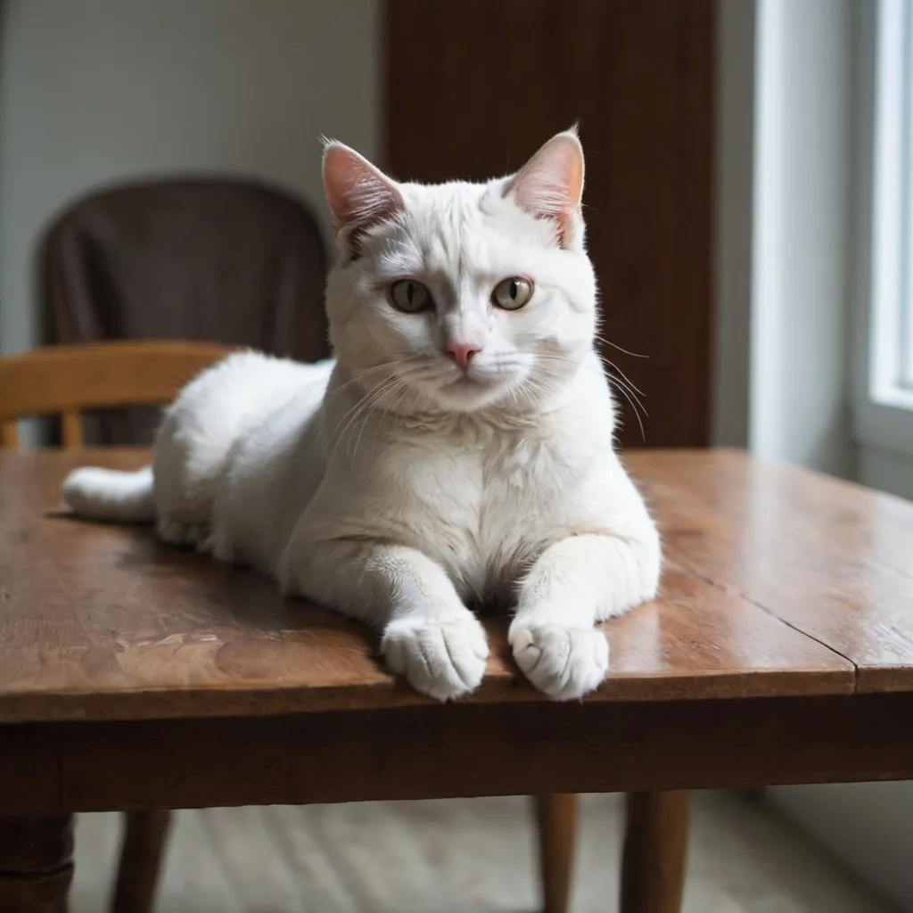 Prompt: Cat on the table 