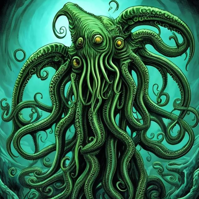 Prompt: 100 Cthulhu talking