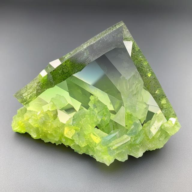 Prompt: olivine crystal slice