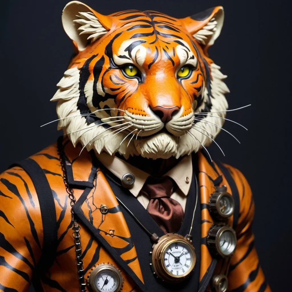 Prompt: atomic steampunk tiger