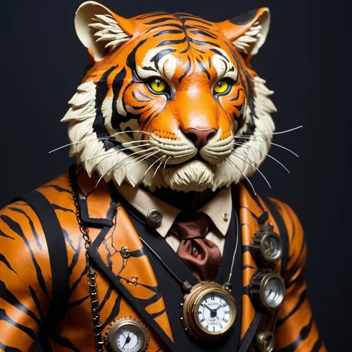 Prompt: atomic steampunk tiger