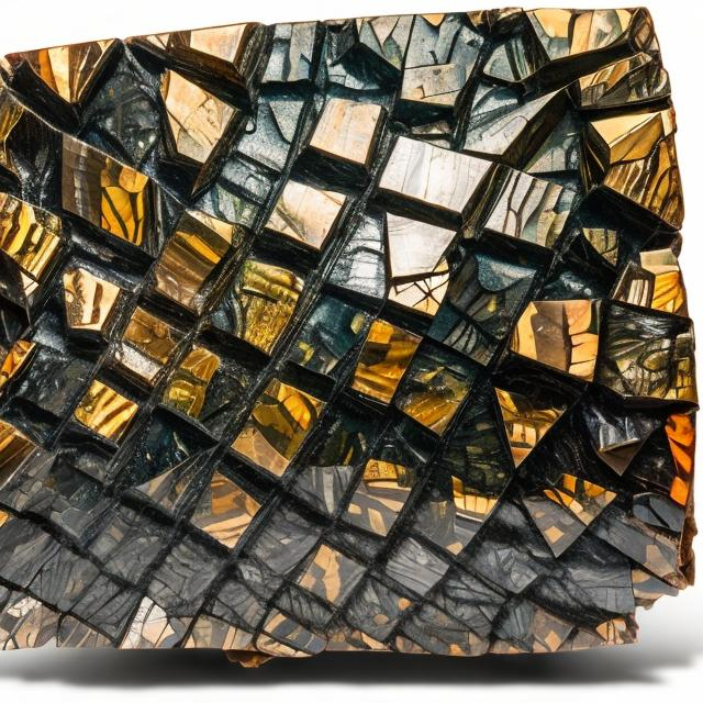 Prompt: Esquel Pallasite slice