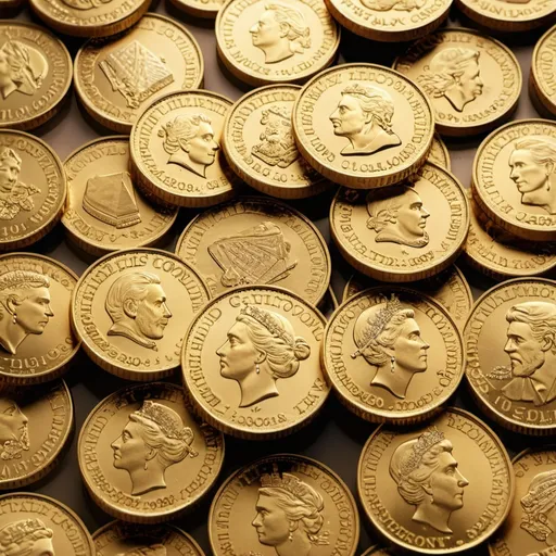 Prompt: trillion gold coins