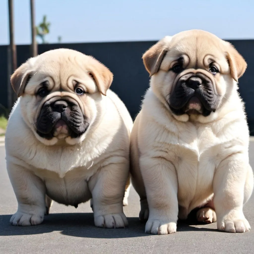 Prompt: big fat puppies