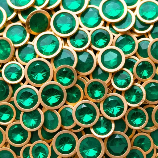 Prompt: trillion emerald coins