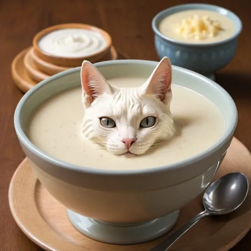Prompt: cream of cat soup