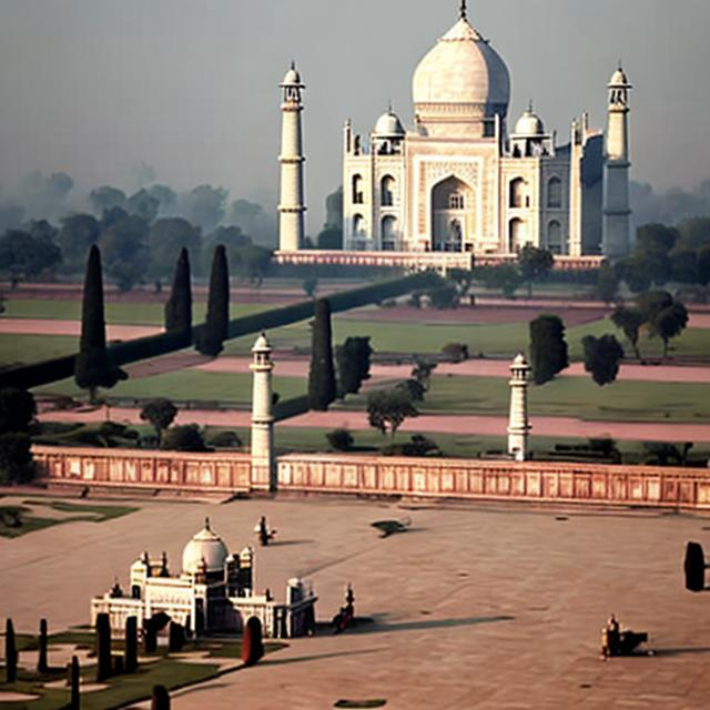 Prompt: C-109 Liberator flying too low towards the Taj Mahal