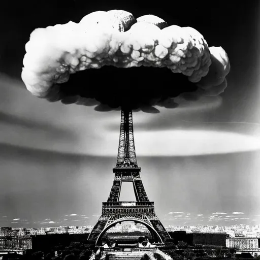 Prompt: eiffel tower nuclear test