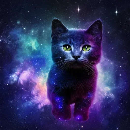 Prompt: galaxy cat