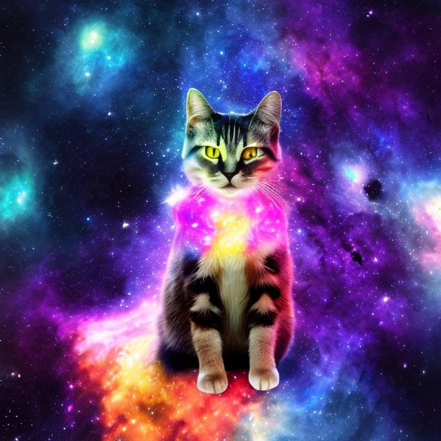 Prompt: galaxy cat