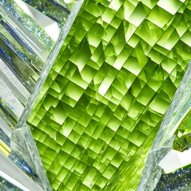 Prompt: olivine crystal structure magnified 10000 times