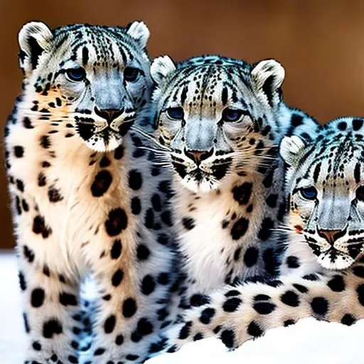 Prompt: snow leopards