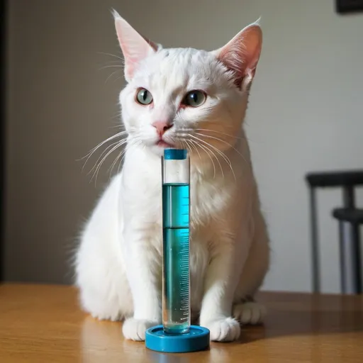 Prompt: test tube cat