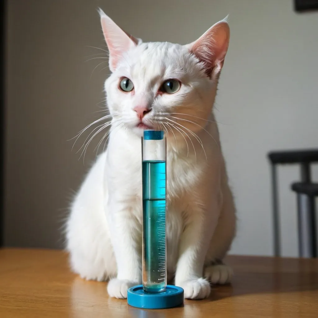 Prompt: test tube cat