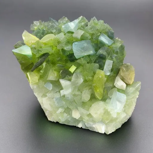 Prompt: olivine crystal slice