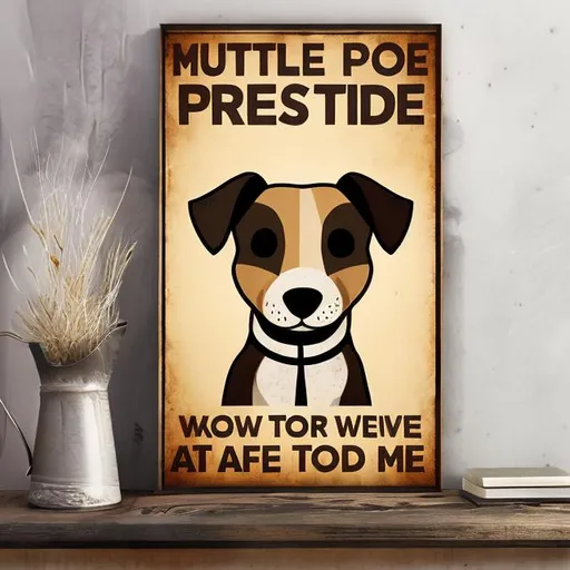 Prompt: cute mutt dog for president poster