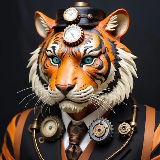 Prompt: atomic steampunk tiger