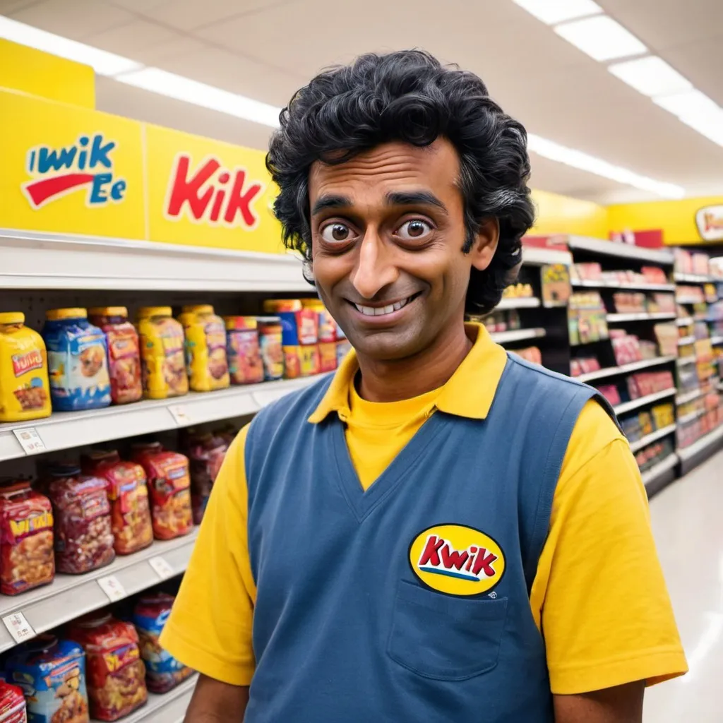 Prompt: Apu Nahasapeemapetilon at the Kwik-E-Mart