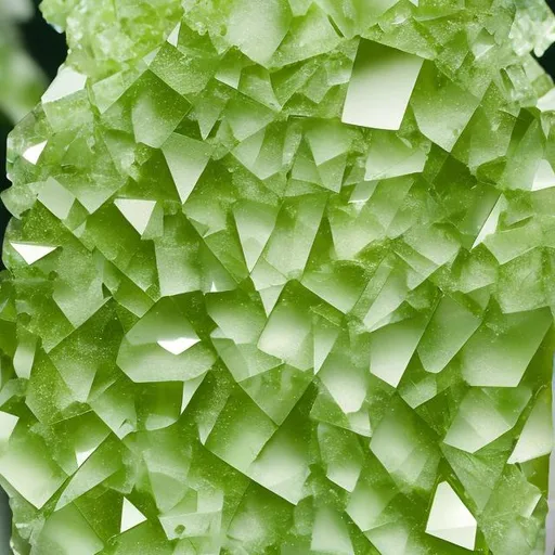 Prompt: olivine crystal structure slice magnified 100 times