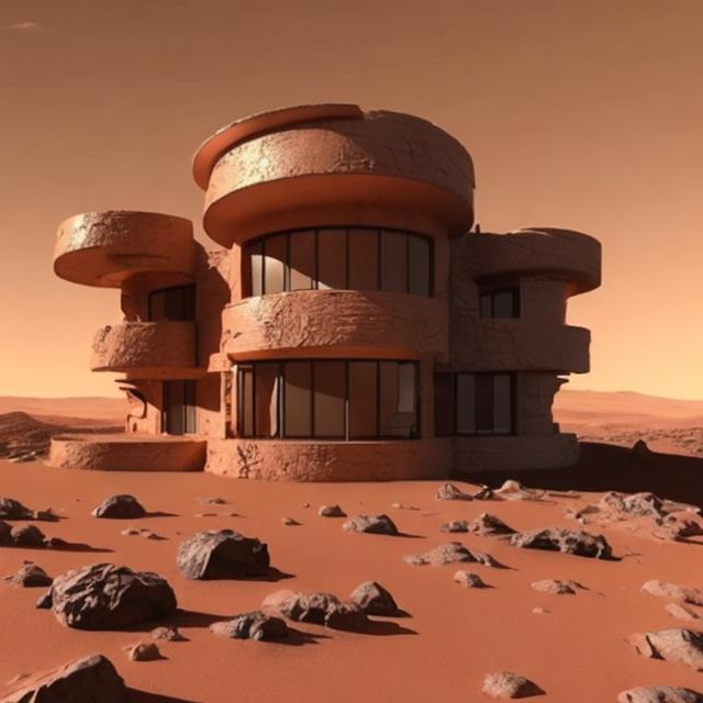 Prompt: mansion on mars