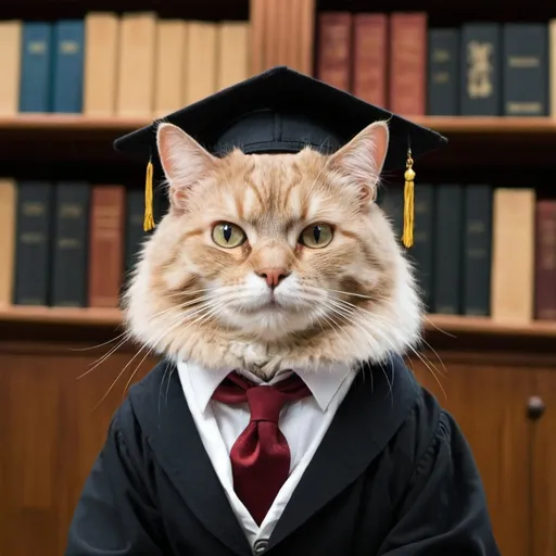 Prompt: professor cat