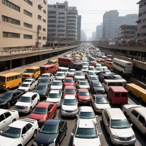 Prompt: rush hour traffic pileup disaster in venusian city