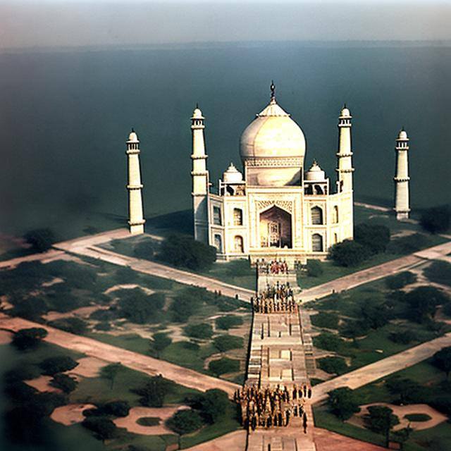 Prompt: C-109 Liberator flying towards the Taj Mahal