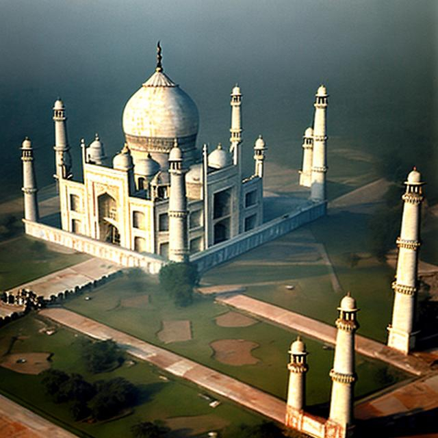 Prompt: C-109 Liberator flying too low towards the Taj Mahal