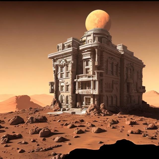 Prompt: mansion on mars