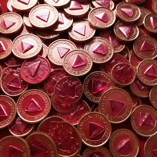 Prompt: trillion ruby coins