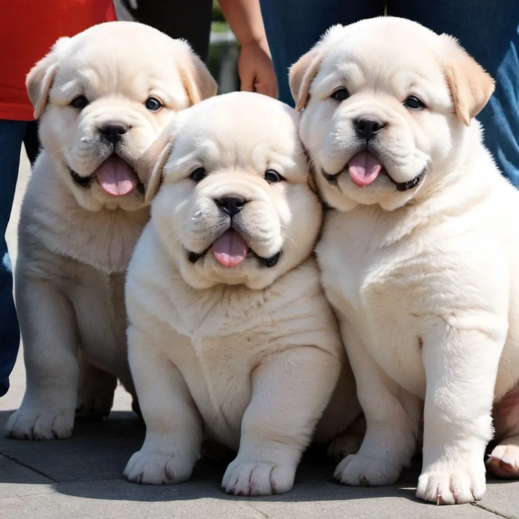 Prompt: big fat puppies