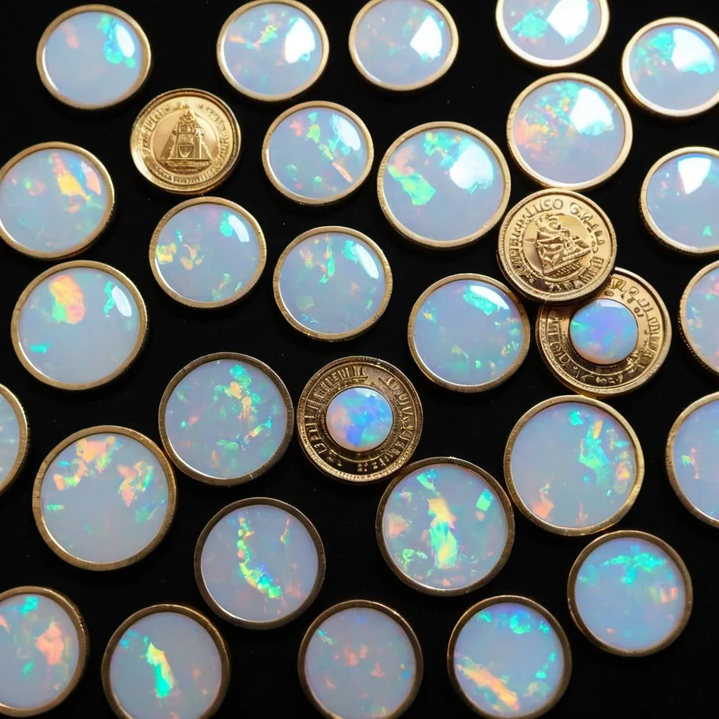 Prompt: trillion opal coins