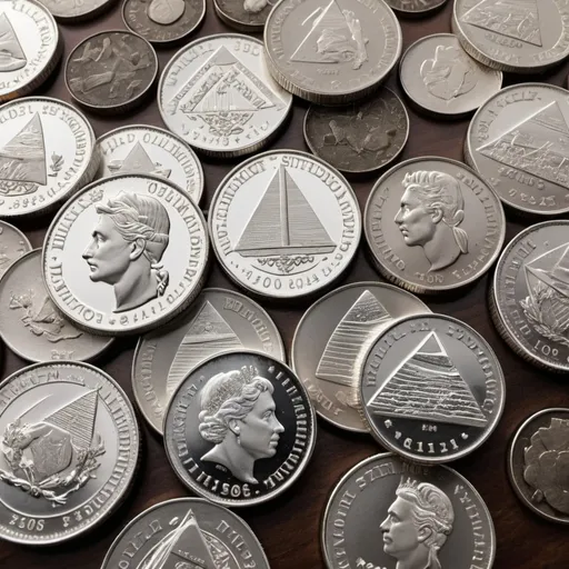Prompt: trillion silver coins