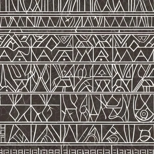 Prompt: Exterior wall design with Xhosa tribal symbols texture