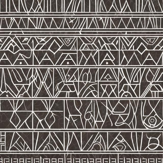 Prompt: Exterior wall design with Xhosa tribal symbols texture