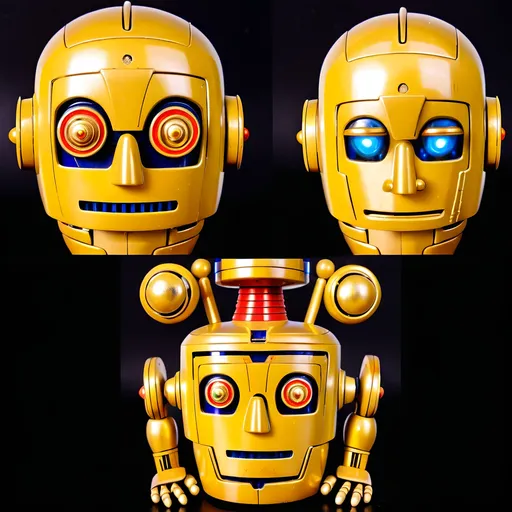 Prompt:  A blue robot vintage toy like el dorado character, highly detailed