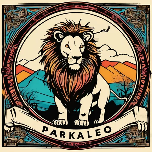 Prompt: (accurately spelled text "PARAKALEO"), Lion and Lamb design, (symbolic representation), bold artwork, dynamic composition, modern and impactful, contrasting elements, vibrant colors, powerful imagery, suitable for t-shirt printing, eye-catching graphics, clean lines, meaningful connection between strength and gentleness, high quality, ready for apparel.