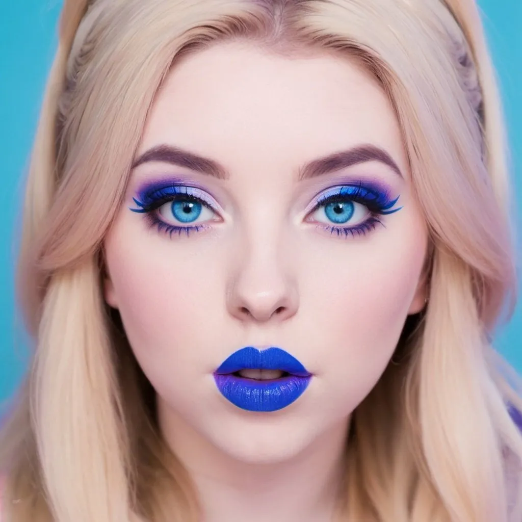 Prompt: Ldshadowlady bimbo hypnotic  blue lips 