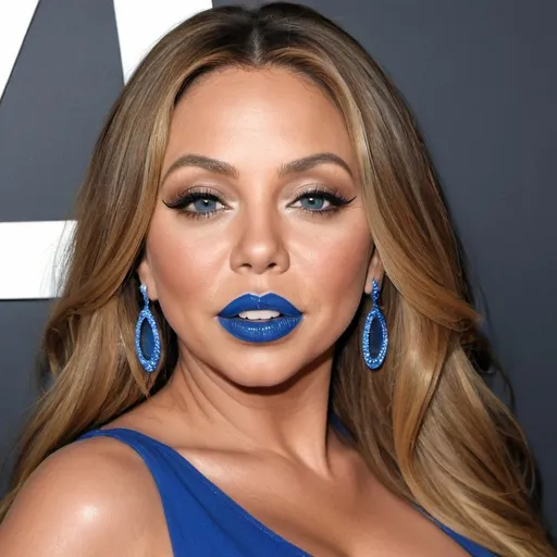 Prompt: Mariah Carrey bimbo hypnotic  blue lips 