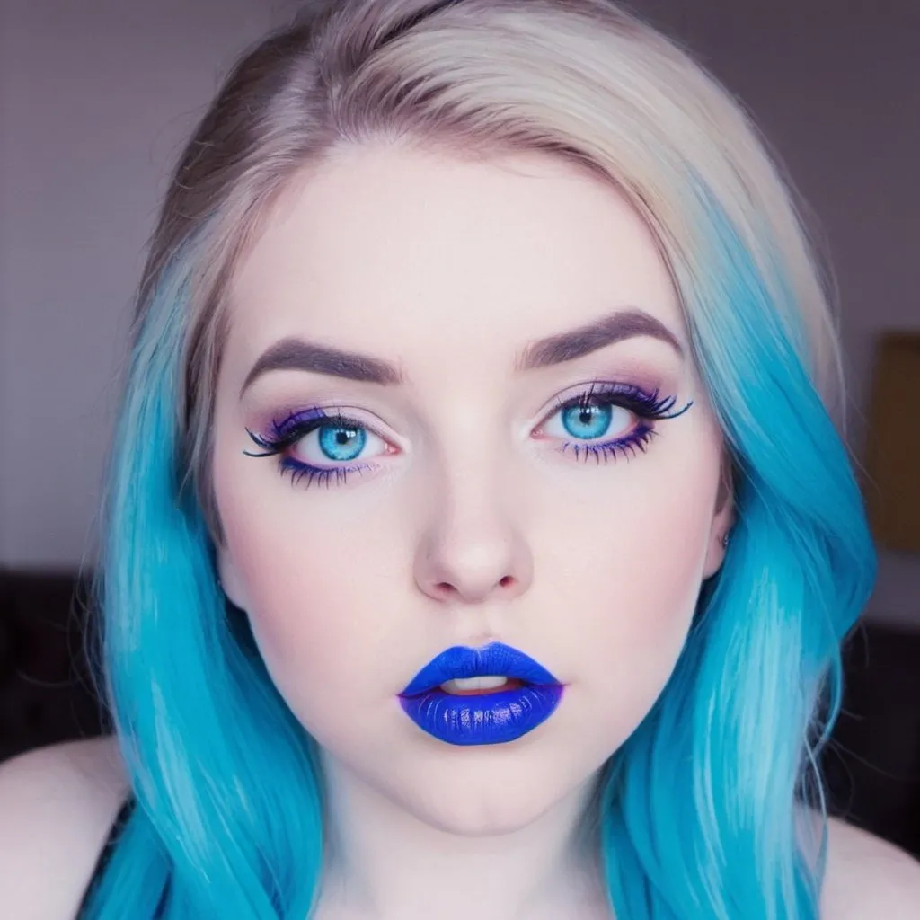 Prompt: Ldshadowlady bimbo hypnotic  blue lips 