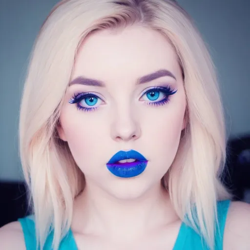 Prompt: Ldshadowlady bimbo hypnotic  blue lips 