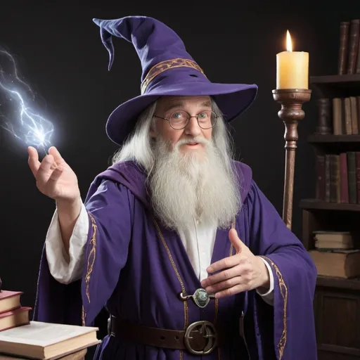 Prompt: Friendly wizard giving advice 